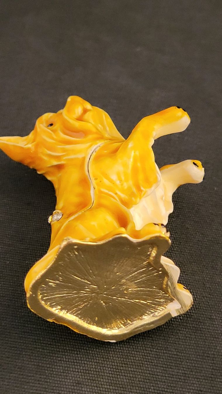 Statuette: Emailliertes Döschen HUND – Usato da Basel venduto da spinne02 9