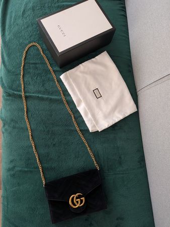 Gucci GG Marmont Black Matelassé Small Shoulder Bag