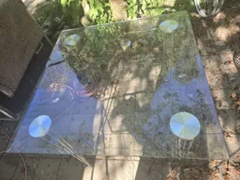 Moderner Design-Glastisch / Konsole – 80x80 cm