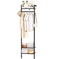 Wandgarderobe mit Ablagen, industrieller Garderobenständer