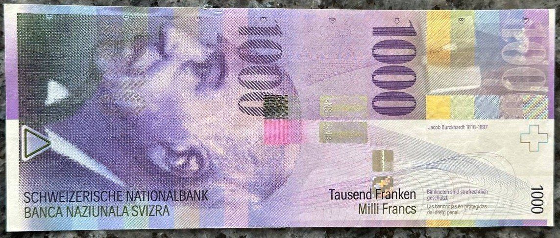 Banconote: 1000er Note - Jacob Burckhardt - Selten - Top! 2012 – Nuovo (secondo la descrizione) da Beringen venduto da Mantafisch1