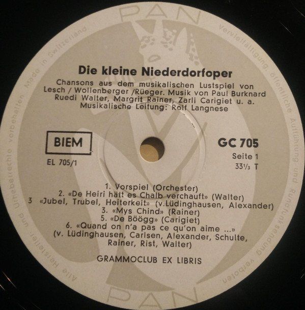 Dischi in vinile: Die Kleine Niederdorf-Oper / Vinyl – Usato da Zürich venduto da Manuelsson 2