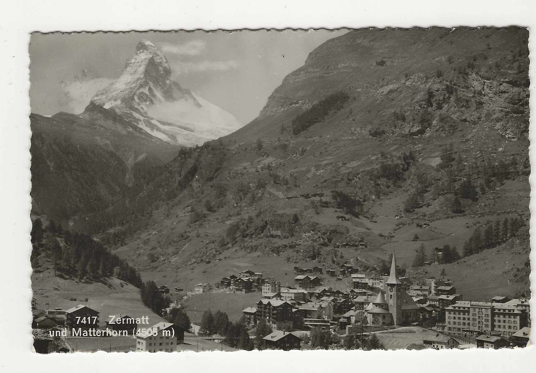 Cartoline postali: ZERMATT UND MATTERHORN    1941 – Usato da Küttigen venduto da rolypo