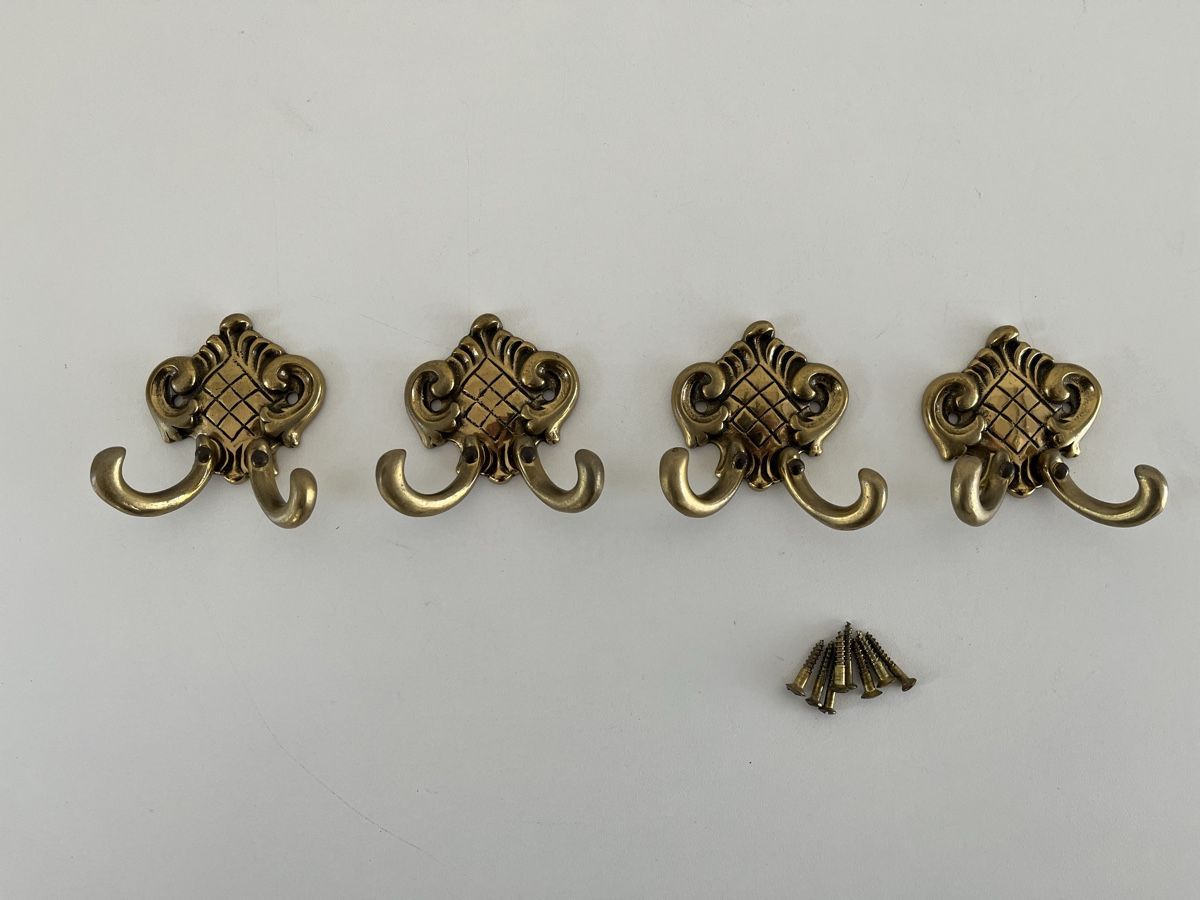 Quincaillerie: 4 Stk. Doppelhaken aus Messing – D'occasion à Wetzikon ZH par seli03