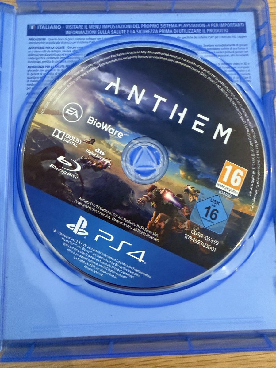 Spiele: Anthem Ps4  – Gebraucht aus Rorschach von mar_nl6c 1