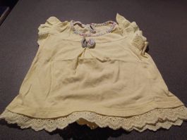 T-Shirt  Grösse 92, Via Girls, gelb/Hals