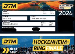 DTM Finale Hockenheimring 2 Tickets (Sonntag)