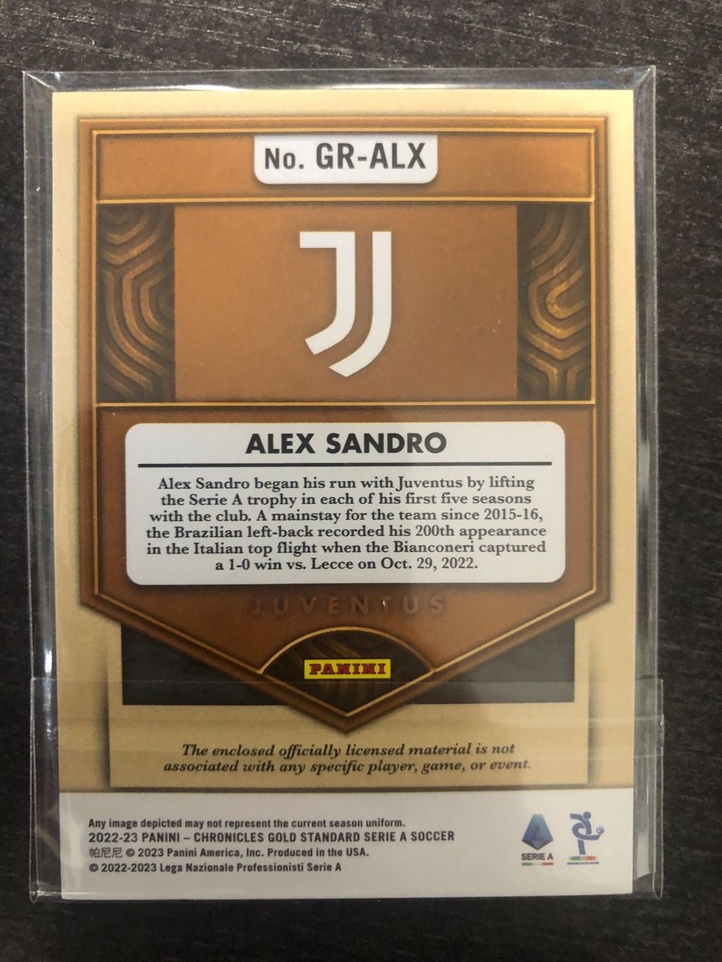 Topps Carte collezionabili: Panini Gold Rush Alex Sandro Juventus Patch 14/49 – Usato da Wangenried venduto da Garagara 1
