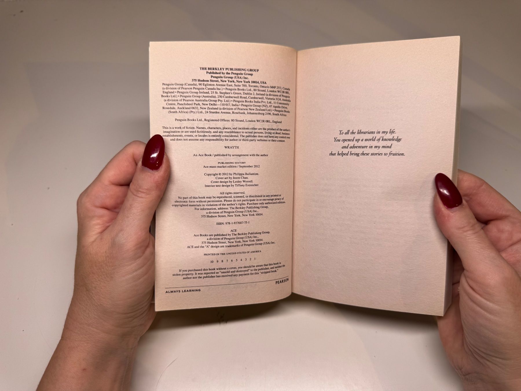 Libri: NOVEL: Philippa Ballantine, Wrayth – Usato da Grosswangen venduto da English_books 3