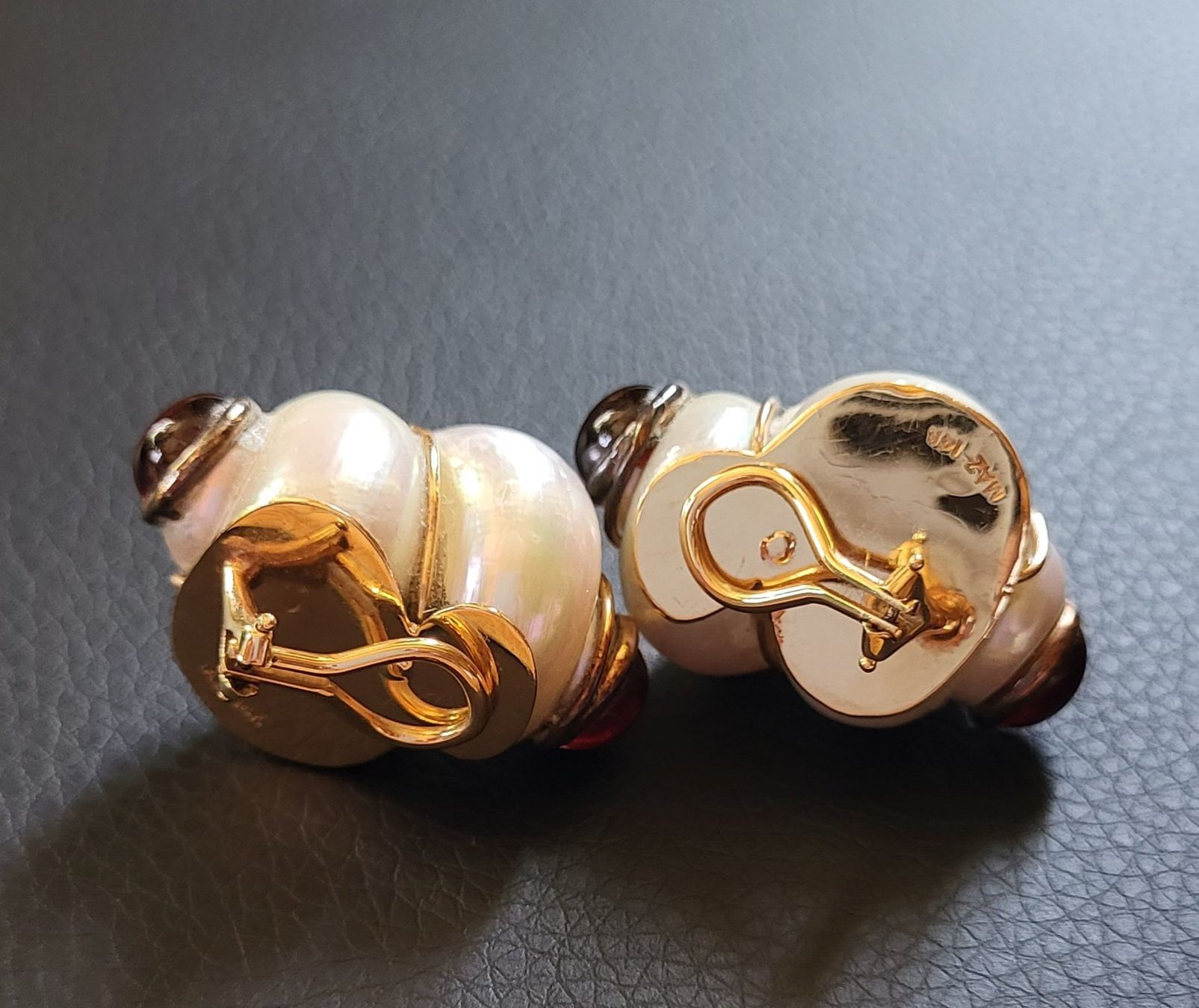 Ohrringe & -stecker: Gold 585 Massiv Perlmutt Ohrclips Mit Steine – Gebraucht aus Wald ZH von Dasilver 5