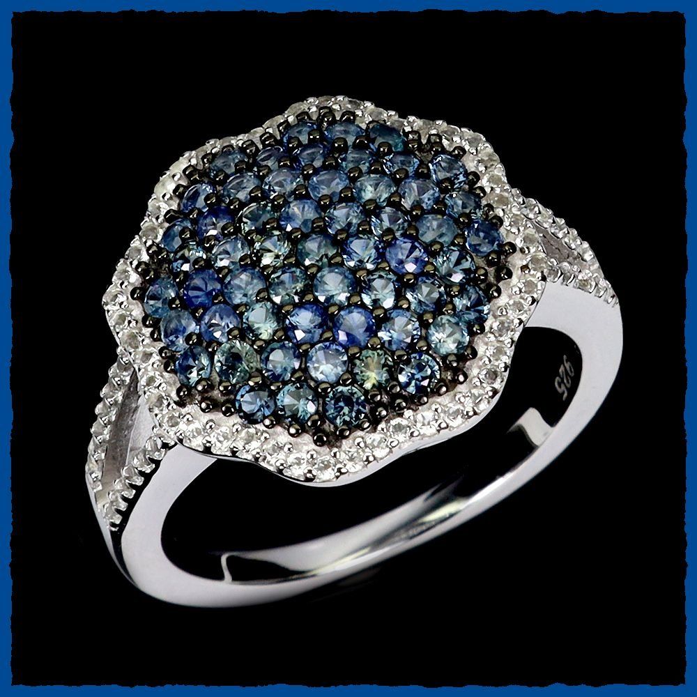 Anelli: ♛ Saphir 925 Silberring – Nuovo e nell'imballaggio originale da Oberglatt ZH venduto da Hot-Spot 1