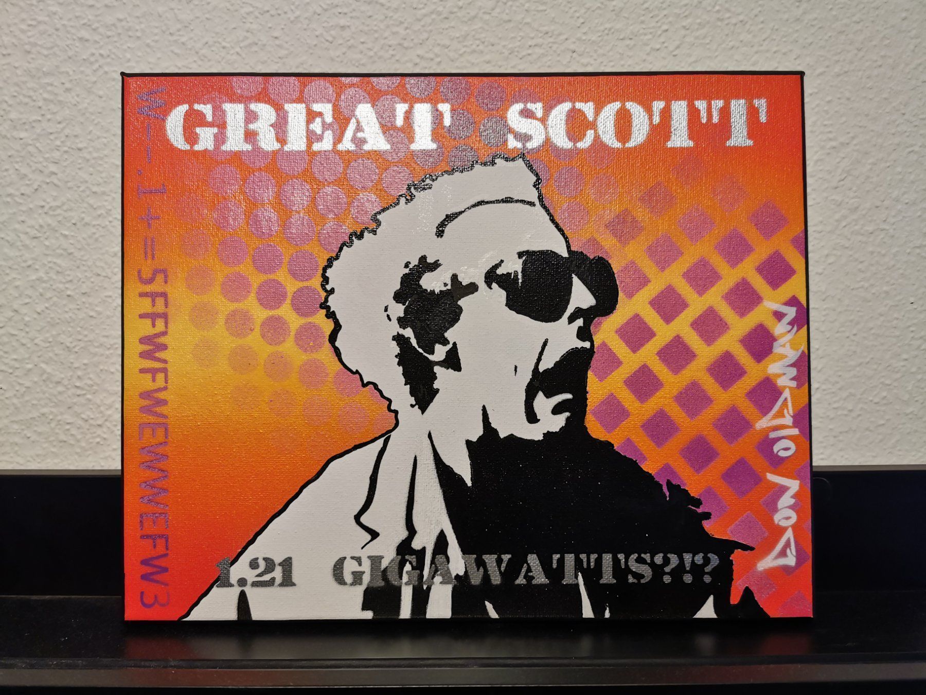 Gemälde: Back To The Future Pop Art auf Leinwand – Neu (gemäss Beschreibung) aus Thalwil von Dragonfruit 3