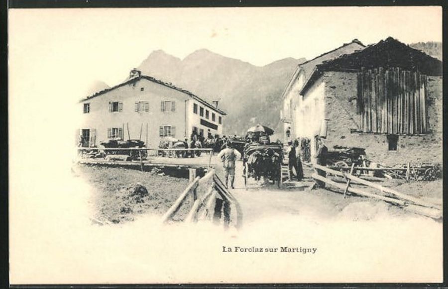 Cartoline postali: La Forclaz sur Martigny, charruages, vers 1900 – Usato da Frauenfeld venduto da POML