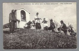 PETIT SAINT BERNARD, LA BÉNÉDICTION DES PÂTRES. TRÈS ANIMÉE
