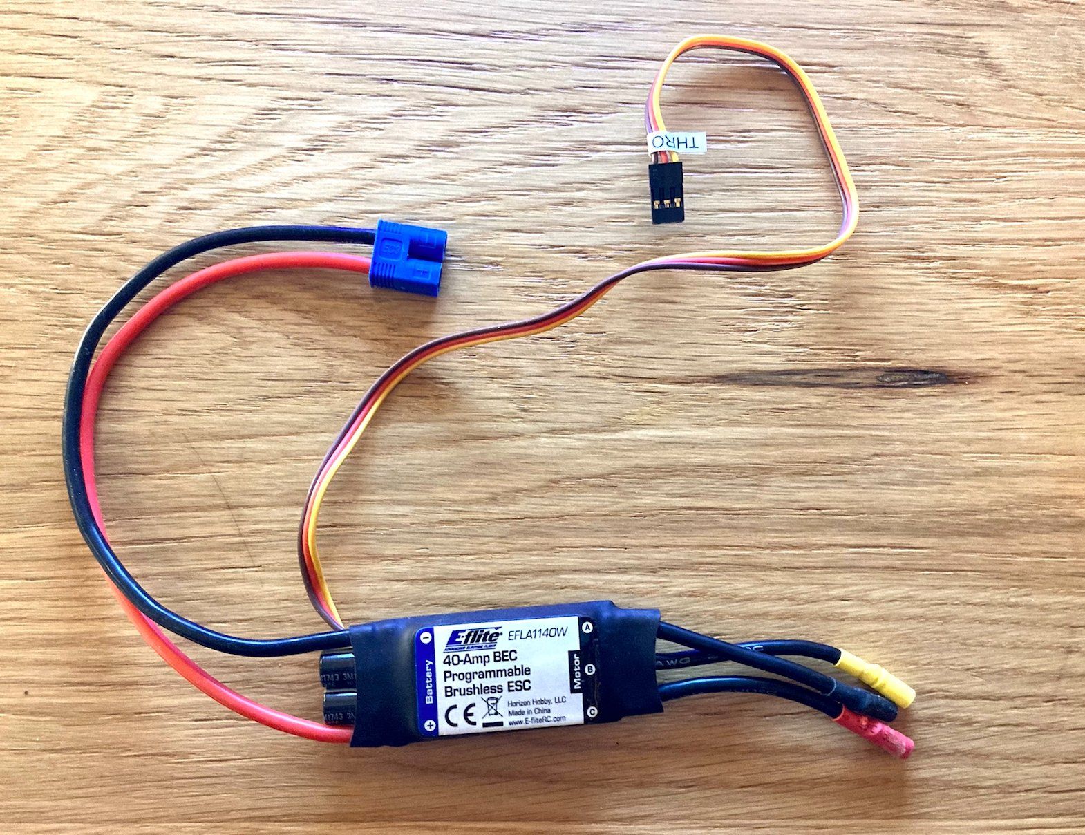 Componenti elettronici: E-flite ESC 40-Amp BEC Brushless: EC3 EFLA1140W – Usato da Trélex venduto da Arnaudyak 1