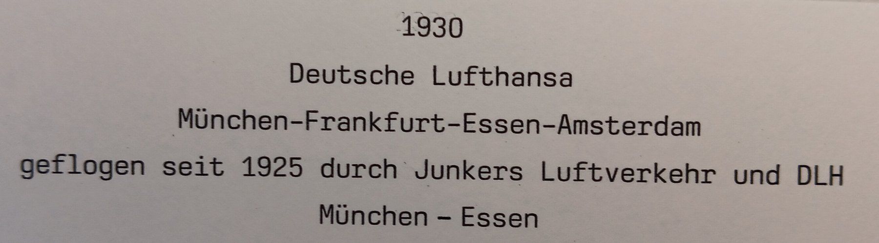 Tutti i francobolli: 1930 Brief Deutsche Lufthansa Flug München -- Essen – Usato da Holderbank AG venduto da DINOS-PHILA 2