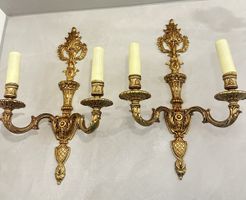 Vergoldete Barock Wandlampen – 42,5 cm
