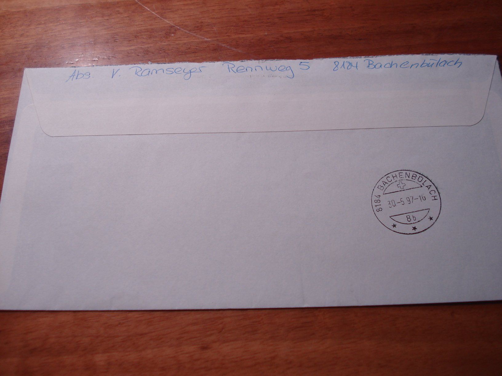 Alle Briefmarken: R-Eil-Brief  1997, Niederglatt - Bachenbülach – Gebraucht aus Niederwil AG von morostahu 1