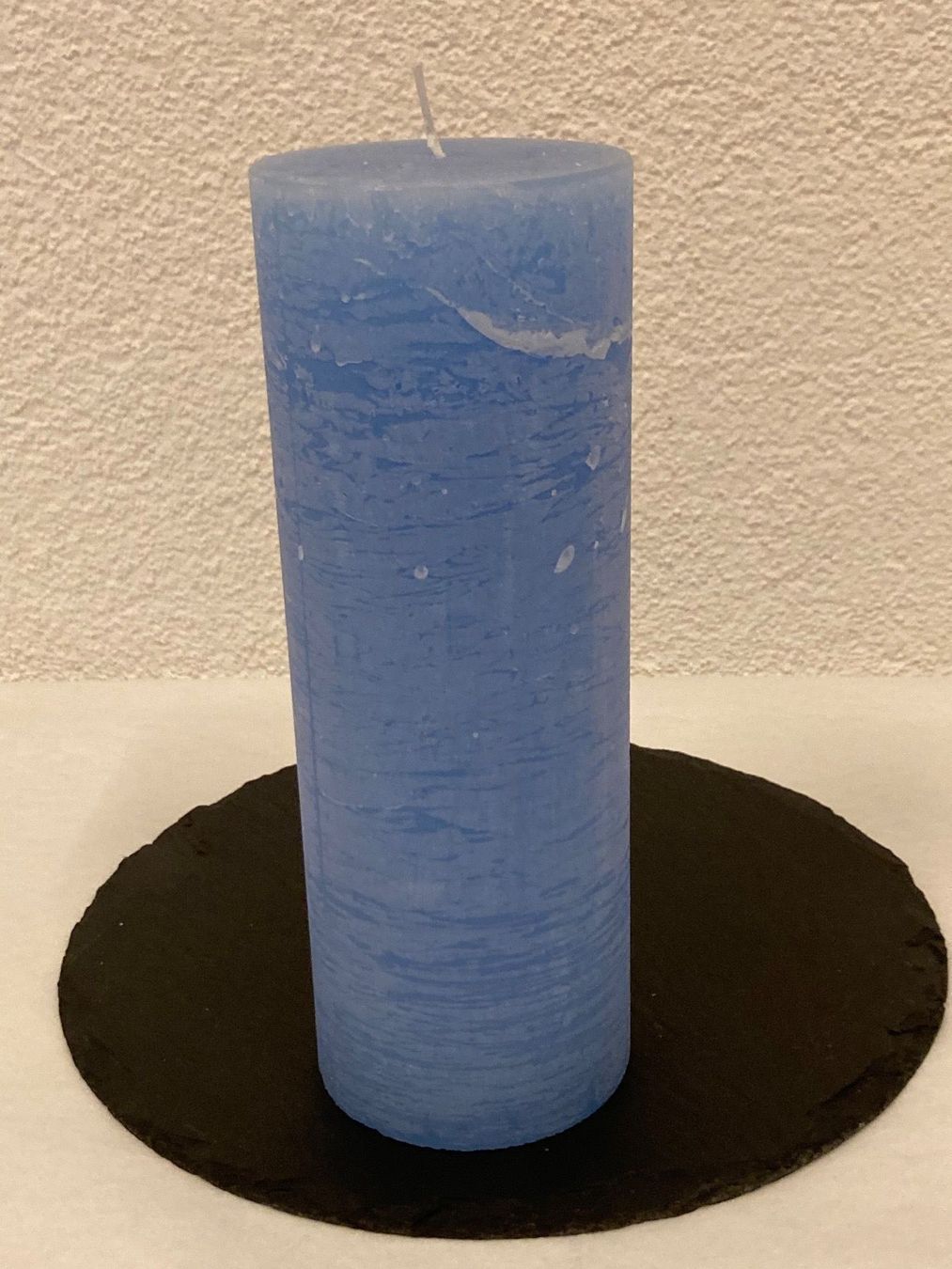 Bougies: Kerze 8 x 22 cm, hellblau rustic, 950g – Neuf (Voir description) à Neuenhof par jorogo 2