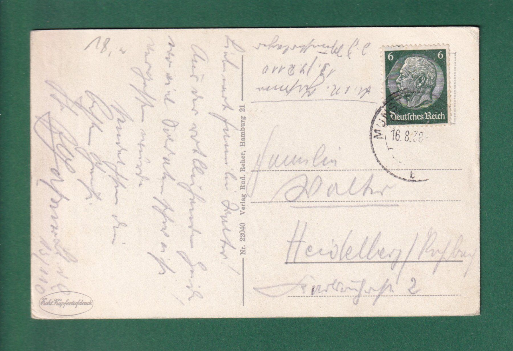 Ansichtskarten: LÜNEBURGER HEIDE - Löns Denkmal - 1938 – Gebraucht aus Pully von nicecards-shop 1