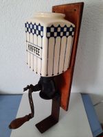 Antike Kaffeemühle Wandmodell, Keramikbehälter "Kaffee"