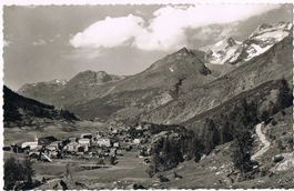 Saas-Fee, Sicht Richtung Fletschhorn, gel. 1954