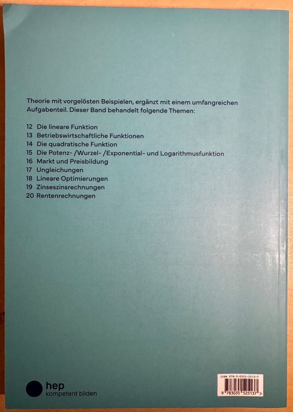 Libri: Mathematik in der Wirtschaftsschule Band 2 BM – Nuovo (secondo la descrizione) da Madiswil venduto da sha_b6d9 1