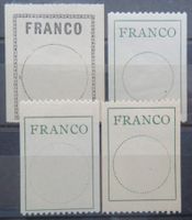 Liechtenstein Franco-Zettel, Mi Nr. I - IV ** postfrisch