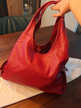 COCCINELLE Handtasche rot Leder guter Zustand 