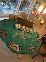Pokerset, klapbarer Tisch 80CHF