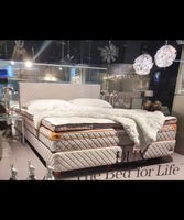DUXIANA Bett mit Topper hellgrau Grösse 180x220cm