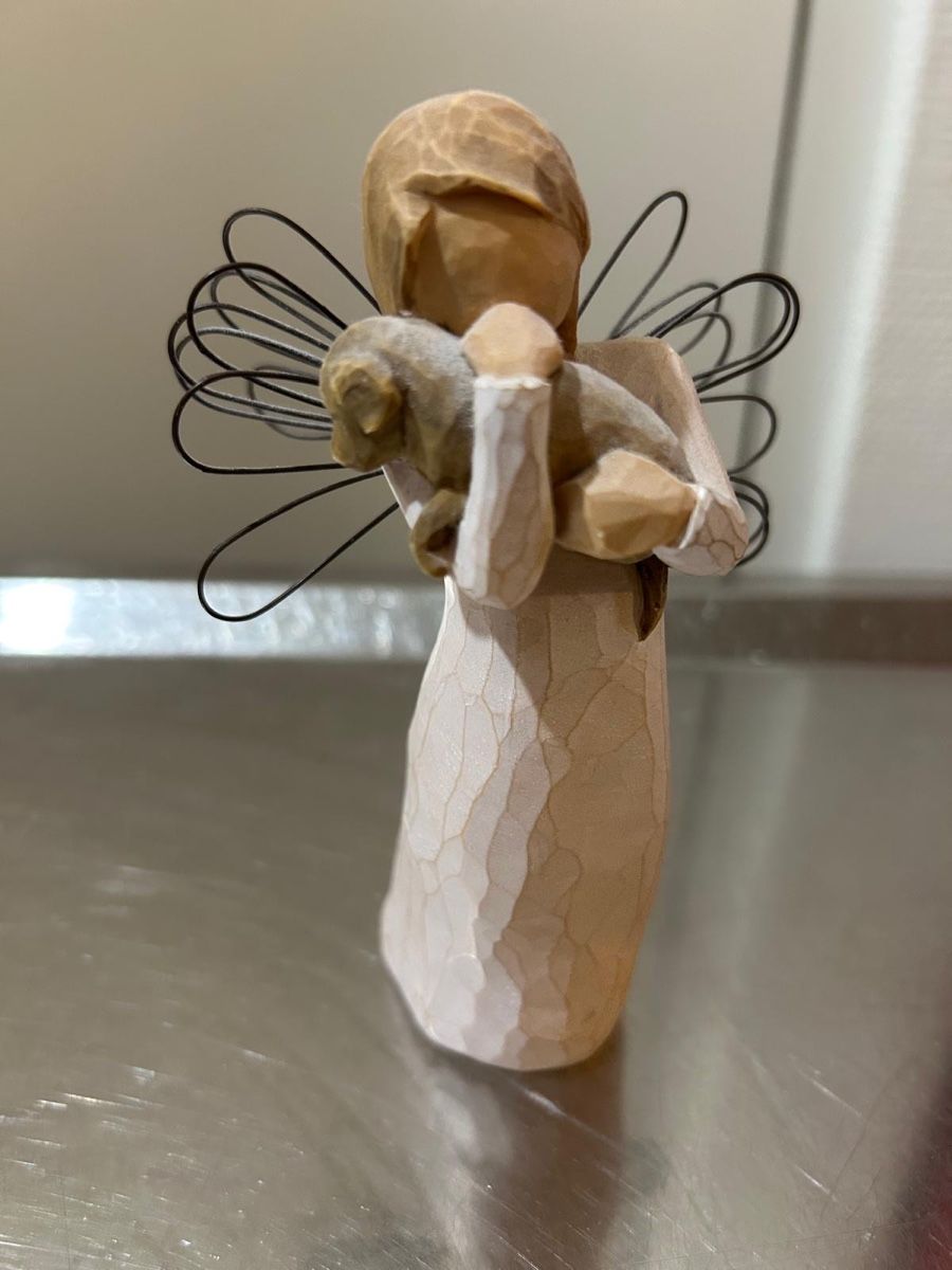 Statuette: Figur Engel handgemacht Holz 10cm – Usato da Uetliburg SG venduto da busle081