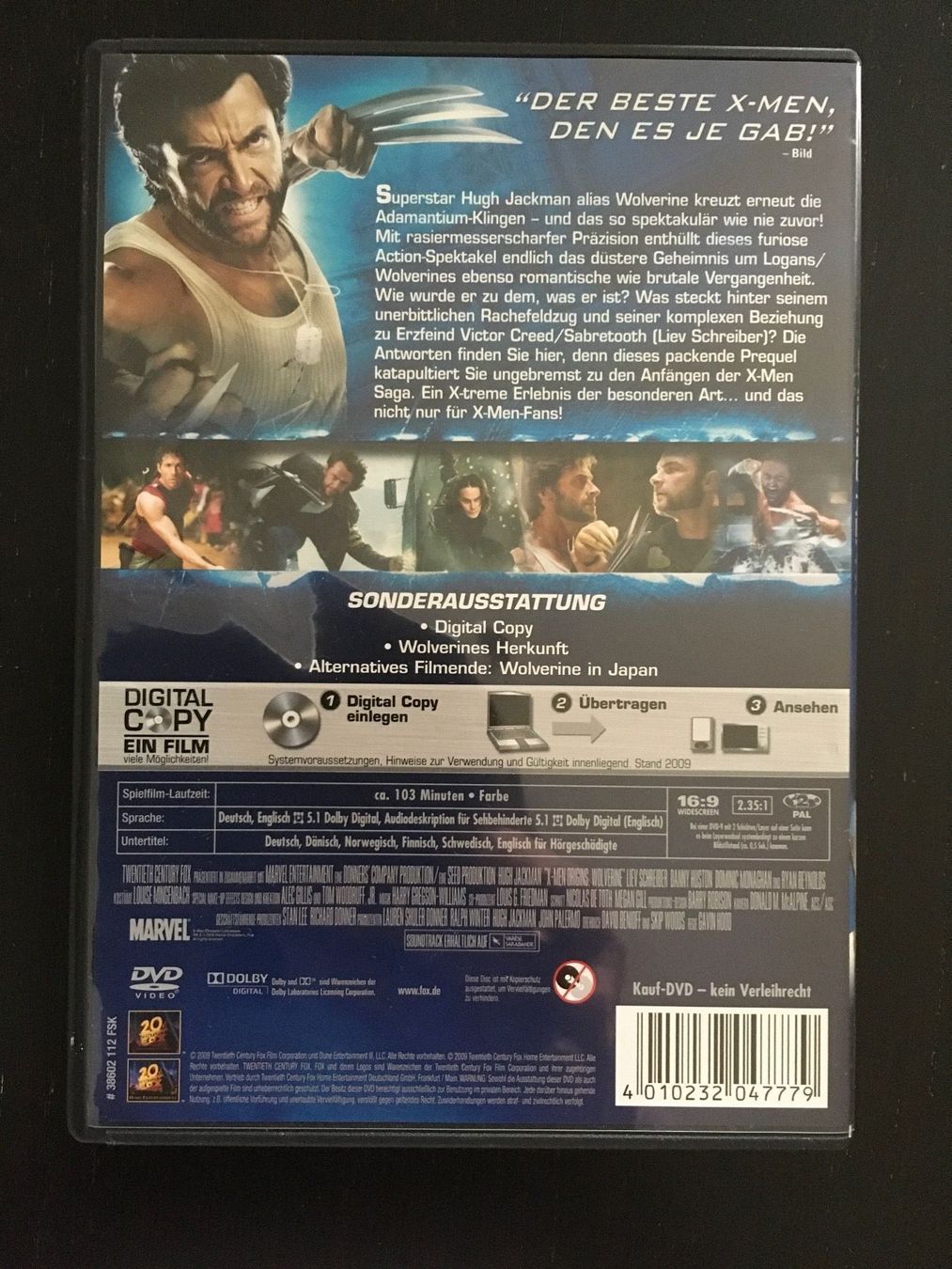 Tutti i DVDs: DVD X-Men Origins – Usato da Regensdorf venduto da scheissspiel 1