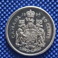 50 Cents Canada 1964 en argent