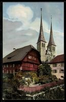 AK Luzern, Hofkirche und Kaplanenhaus