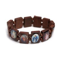 Holzarmband Jesus Religiös Schmuck Braun Neu ungebraucht