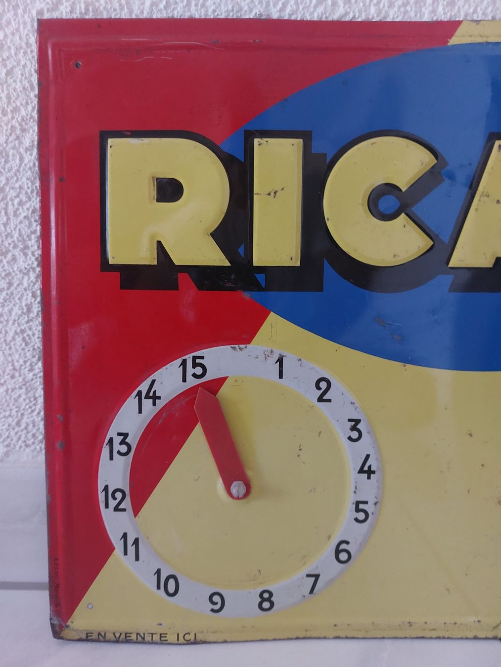 Ricard Insegne: altes Blechschild Ricard plaque tôle – Usato da Schenkon venduto da TG10 2