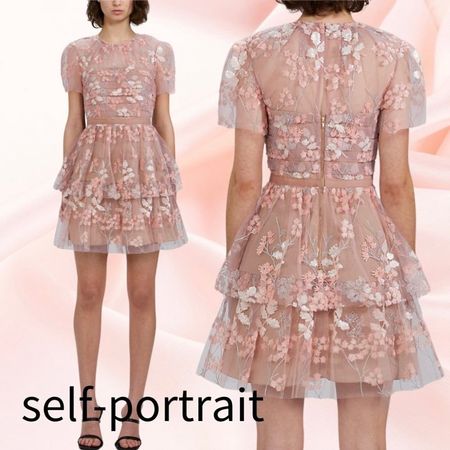 Self Portrait Pink Dress [Rrp $500]