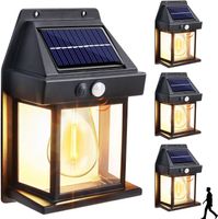 Solar Wandleuchte mit Bewegungsmelder IP65 4er Set LED