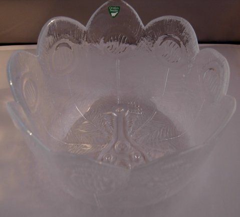 Schalen: runde Glas-Schüssel mit Pfauenform – Gebraucht aus Dübendorf von rumpumpel 2