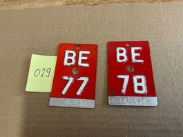 Velo Nummern BE 1977 und 78