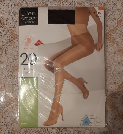 Ellen Amber Jeunesse Strumpfhose 20den Gr.L Choco Braun