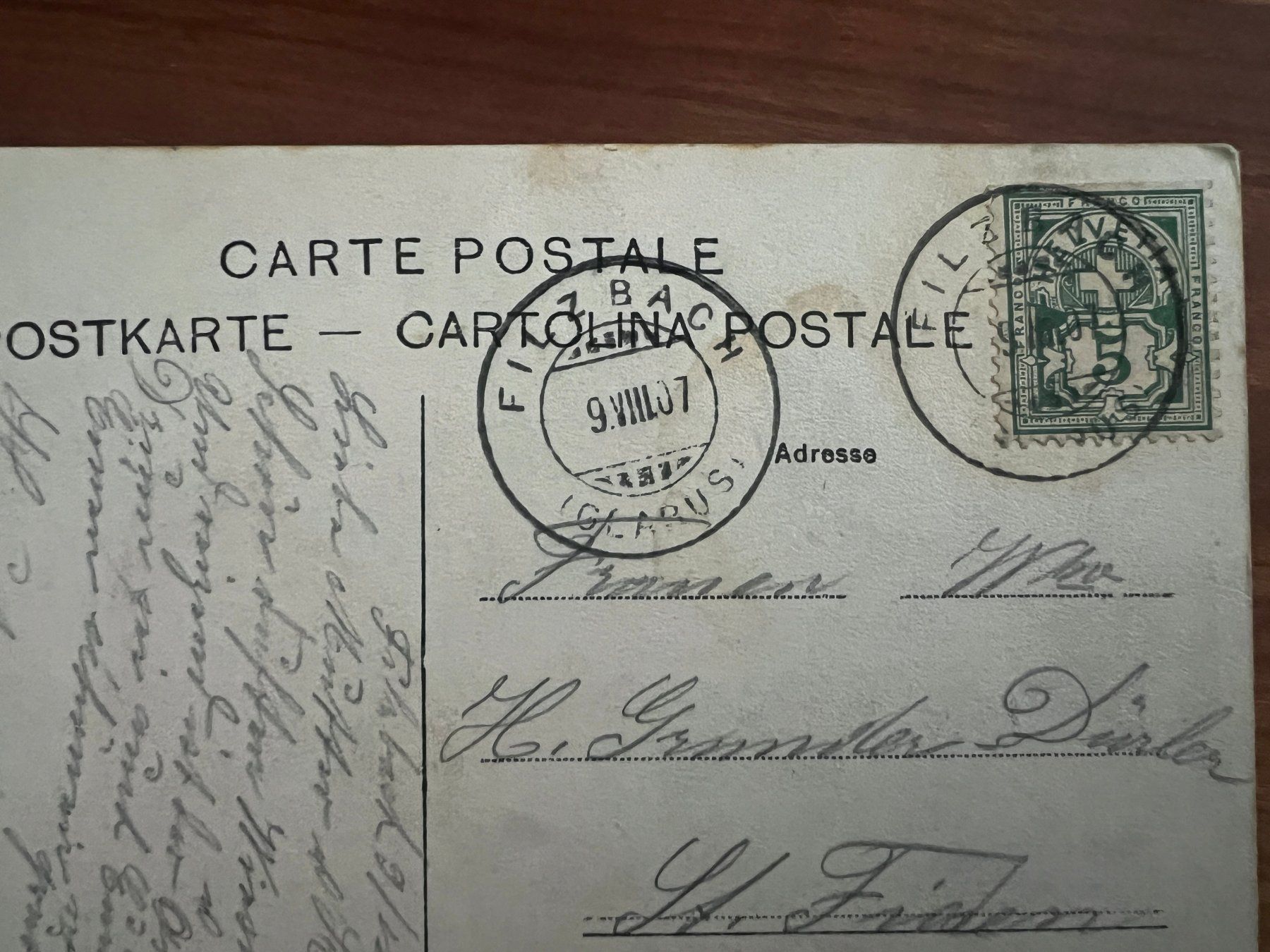 Cartoline postali: AK 1907 Walensee  (G3111) – Usato da Hinwil venduto da Sidi4 1