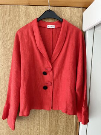 Leinen Jacke kurz rot Jasmin M. Style (wie Niederberger) EHG