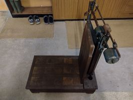 --Dezimalwaage Antik Eiche 200 Kg wie Neu--