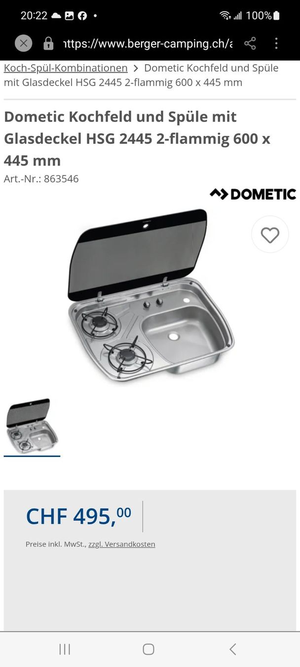 Cucine: Campingkocher mit Spüle, Dometic – Usato da Niederlenz venduto da DaveDasWahnsinn 3