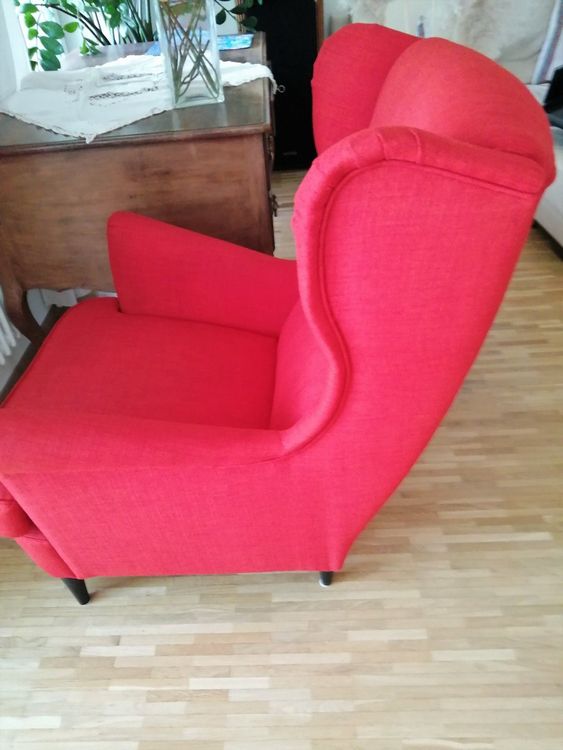 IKEA Ohrensessel STRANDMON Rot Kaufen auf Ricardo