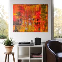 Gemälde, abstrakt, Herbstfarben, Acryl auf Leinwand