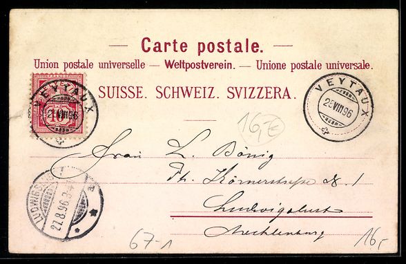 Ansichtskarten: Litho Geneve, Exposition Nationale Suiss – Gebraucht aus Berlin von bartko-reher 1