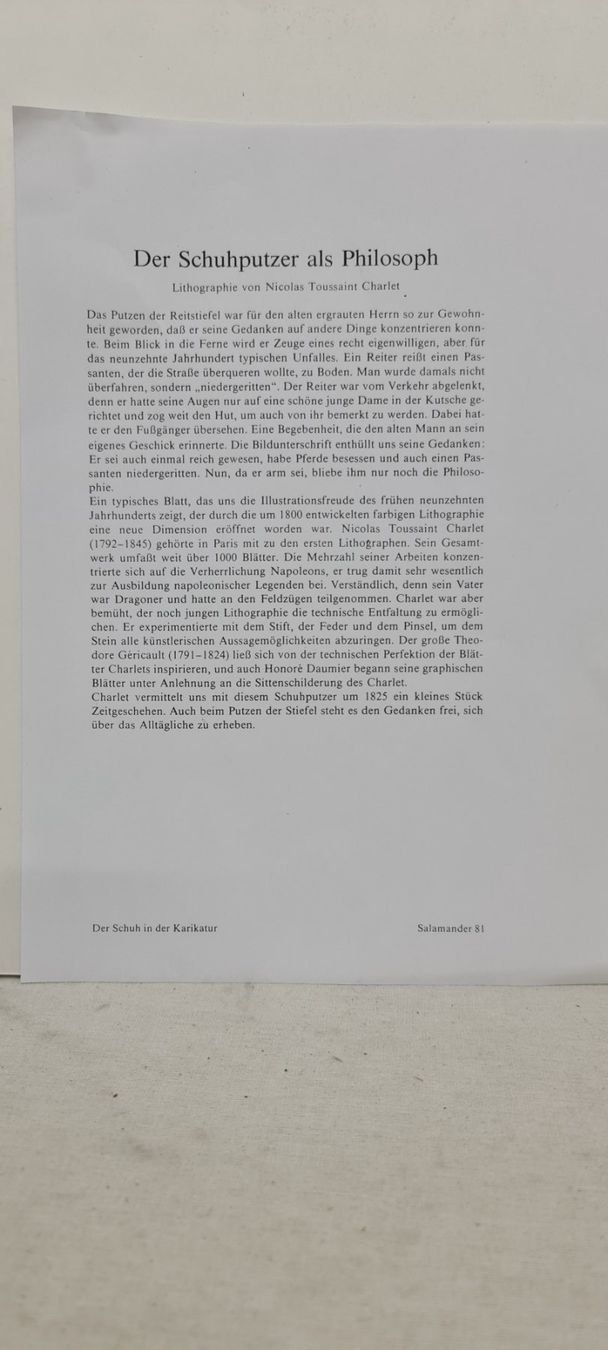 Grafiken & Lithographien: Der Schuh in der Karikatur, Lithographie – Gebraucht aus Sins von sagitarius58 3